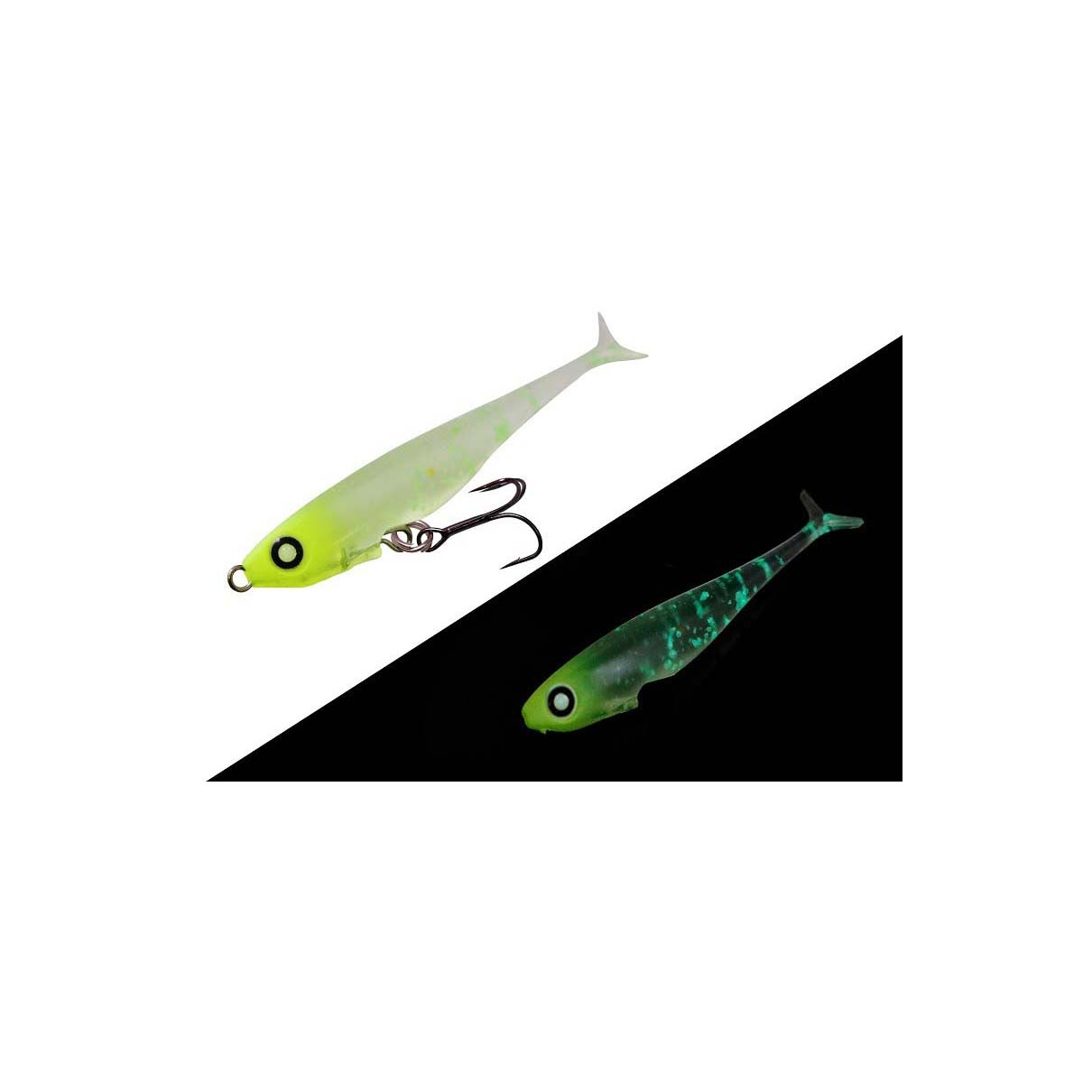 Jackall Jelly Sardine Soft Plastic Lure Pack 54mm Chartreuse Jelly Glow