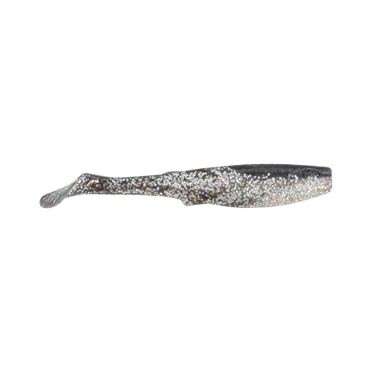 Berkley Gulp! Paddletail Shad Soft Plastic Lure 5in Black / Silver