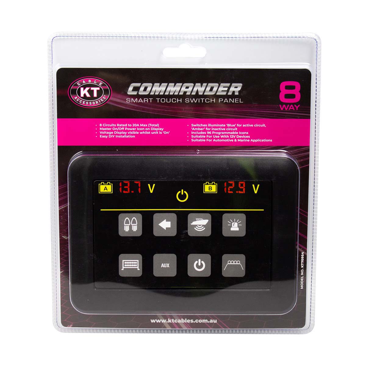 KT Cables Commander 8 Way Smart-Touch Switch Panel