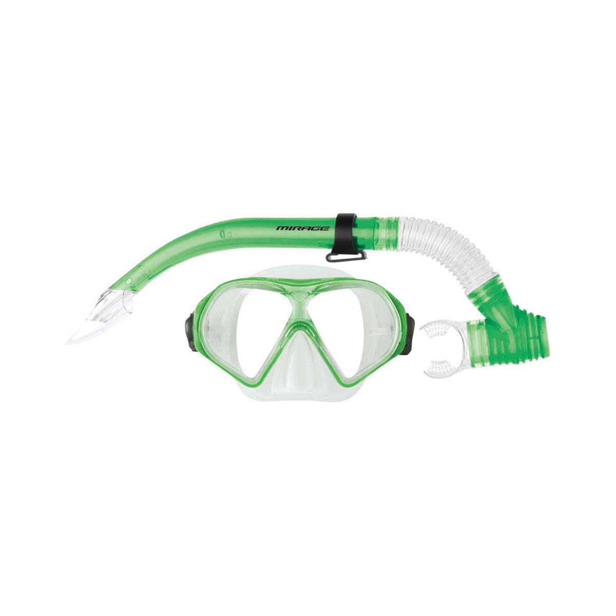 Mirage Tropic Adult Snorkel Set Green