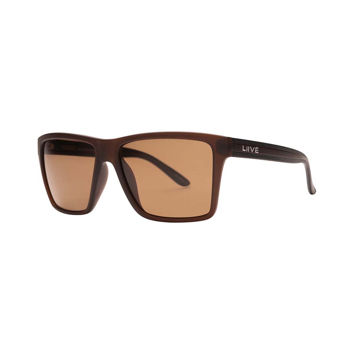 Liive X Sabotage Men's Polarised Sunglasses Matt Brown with Brown Lens
