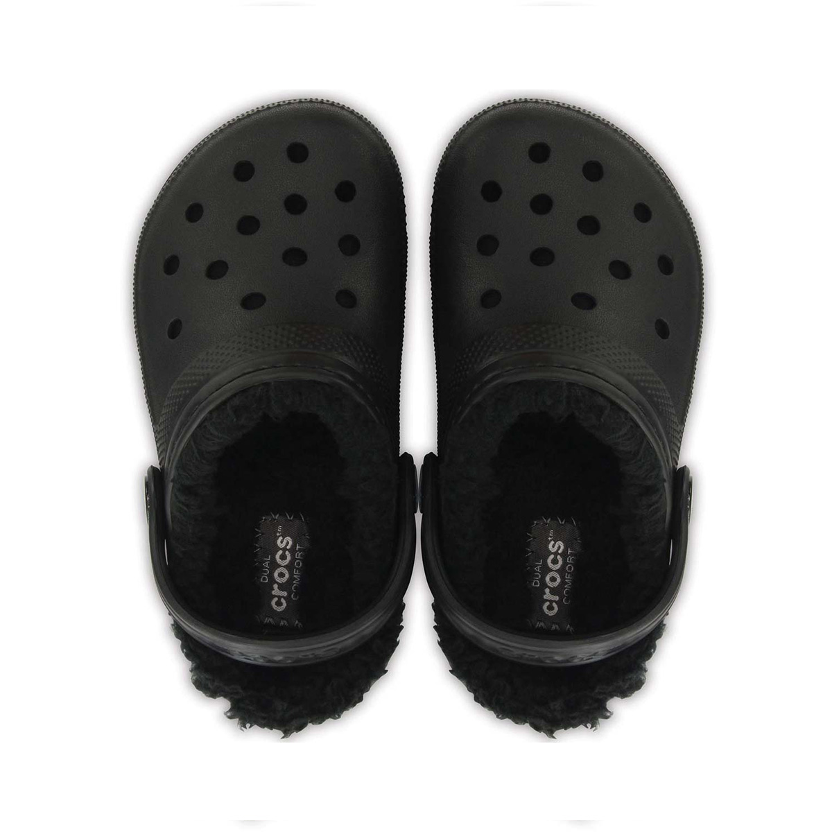 Crocs Kids' Classic Lined Clogs Black/Black C10