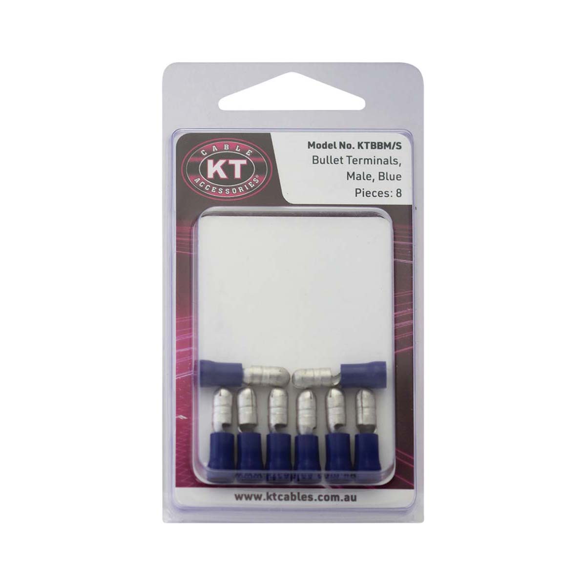 KT Cables Insulated Bullet Terminal Blue 4.0