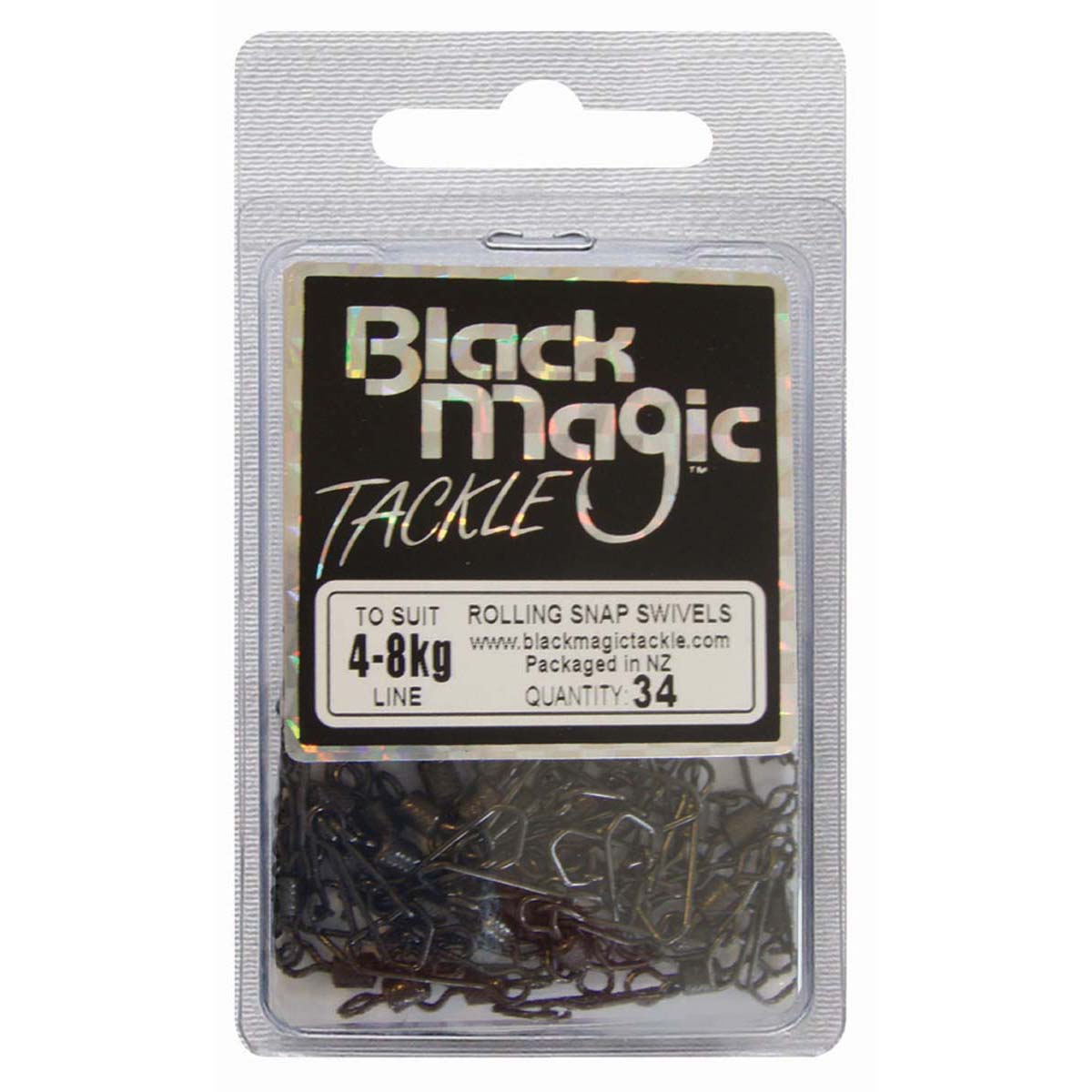 Black Magic Rolling Snap Swivel 34 Pack