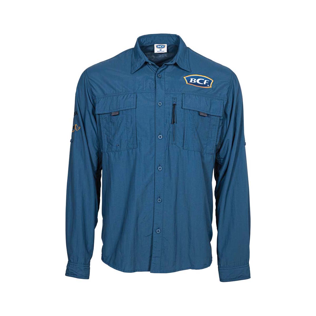 BCF Mens Long Sleeve Fishing Shirt Blue XL