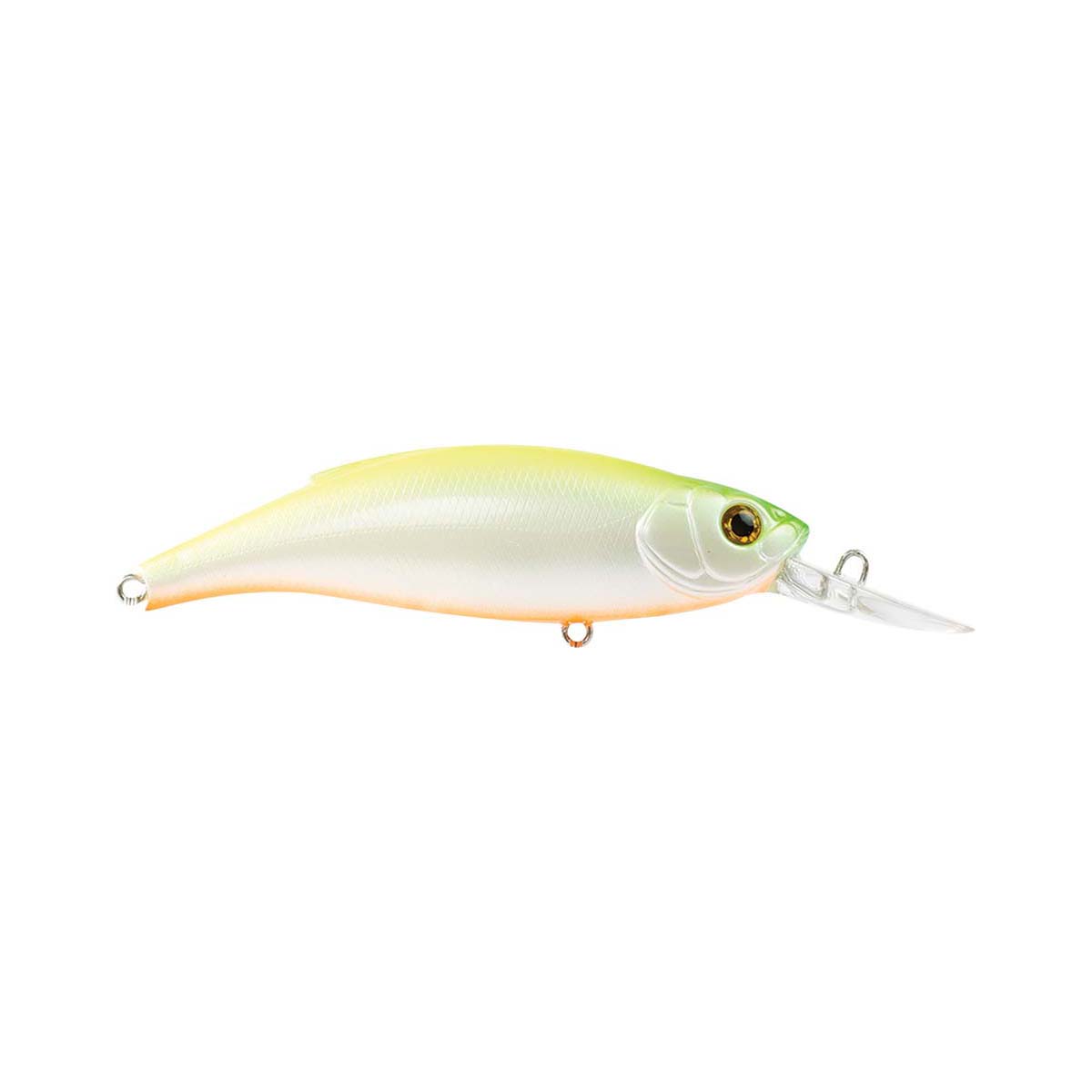 Atomic Hardz Shiner Mid Diver Hard Body Lure 75mm Pearl Chartreuse