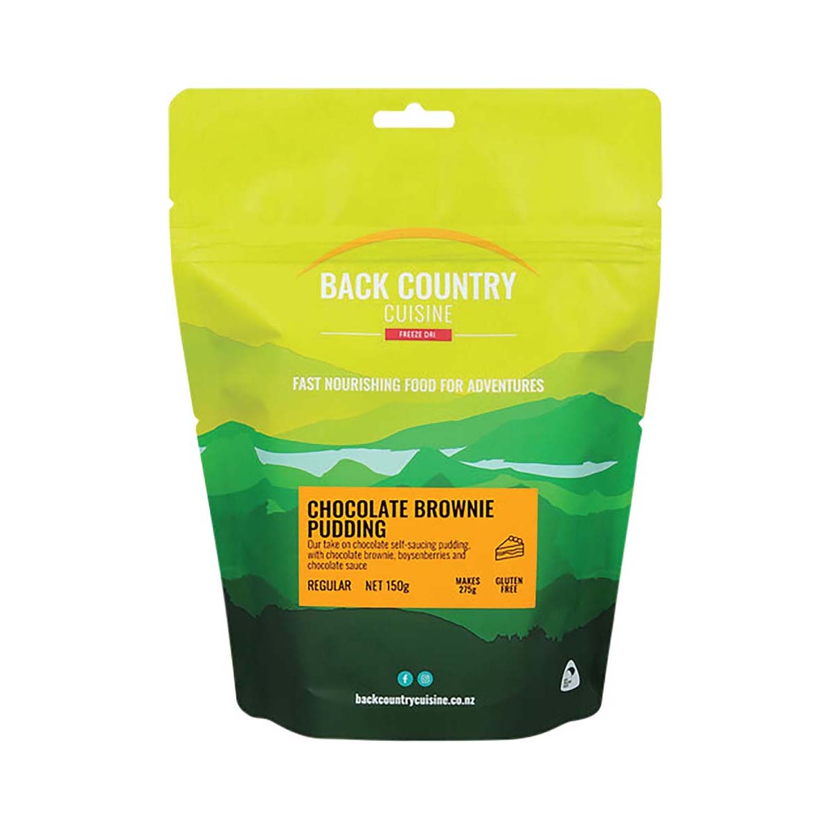 Back Country Cuisine Freeze Dried Chocolate Brownie Pudding 1 Serve