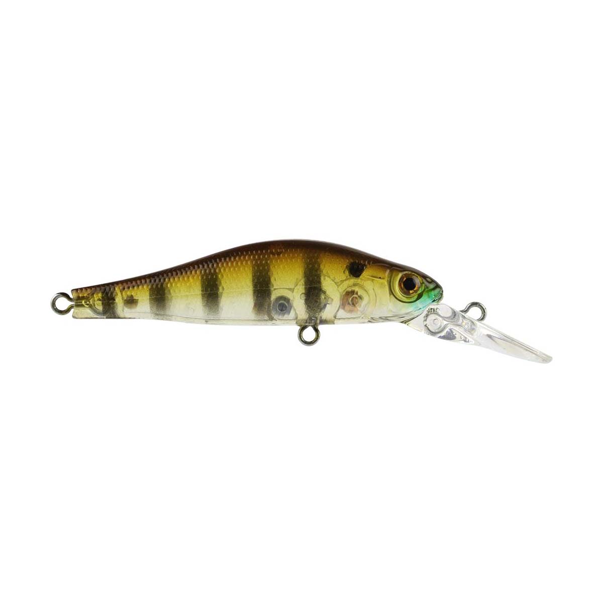 Atomic Hardz Shad Deep Rattle Diver Hard Body Lure 50mm Ghost Gill Brown