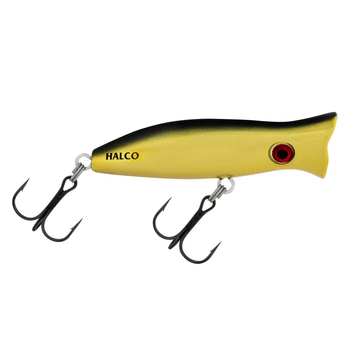 Halco Roosta Popper Surface Lure 60mm Chrome Gold Black