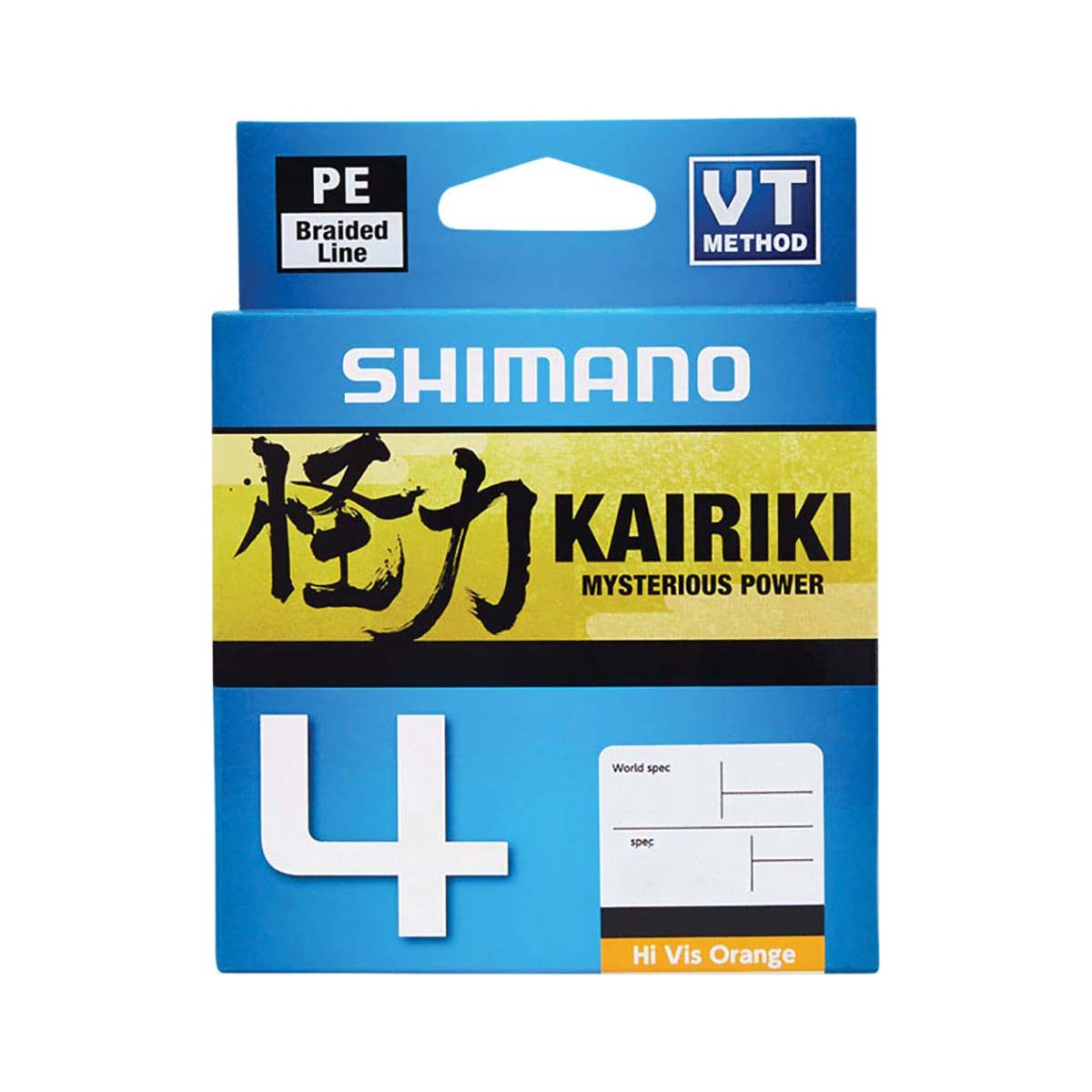 Shimano Kairiki 4 PE Braid Line Orange 150m 10lb 10lb