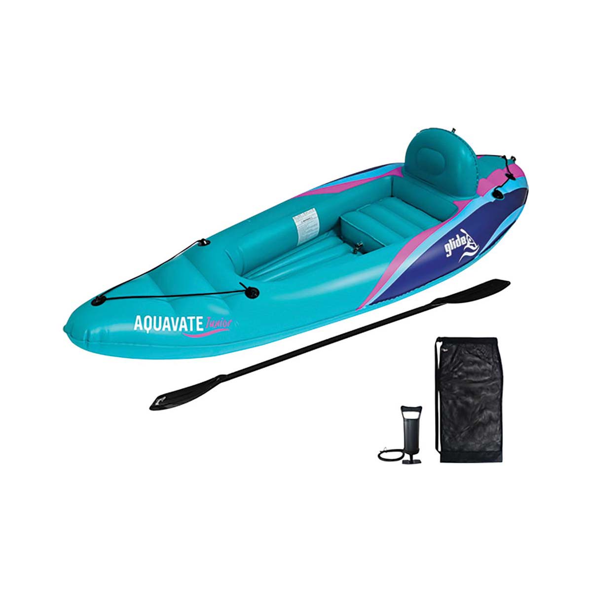 Glide Inflatable Kayak Aquavate Junior Teal @ Club BCF