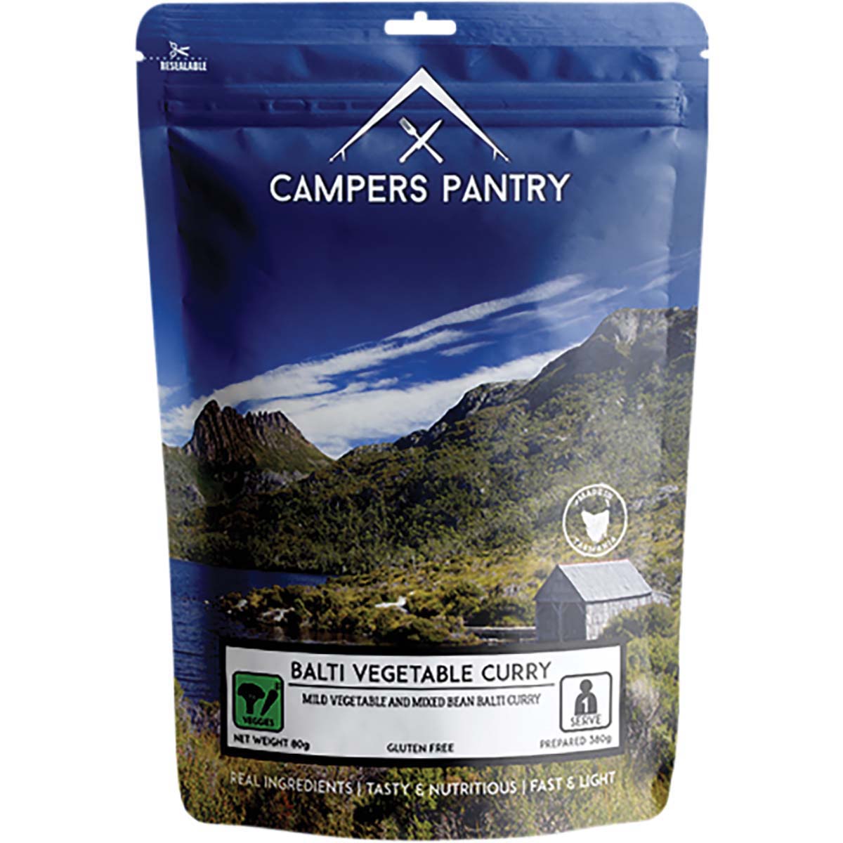 Campers Pantry Freeze Dried Balti Vegetable Curry Single Serve
