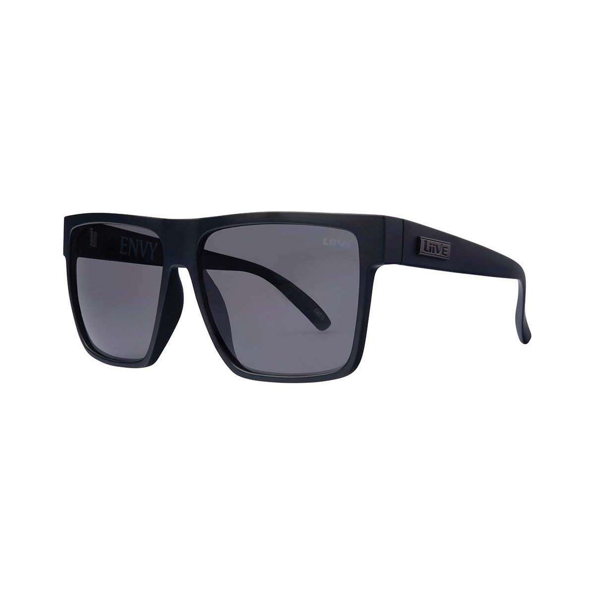 Liive Men's Envy Sunglasses Matt Black with Grey Lens