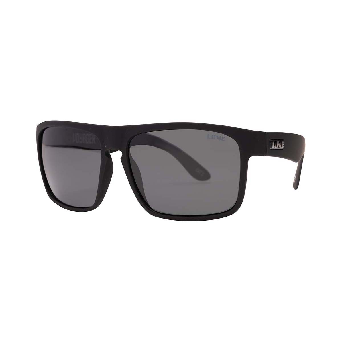 Liive Men's Voyager Polarised Sunglasses Matt Black with Grey Lens