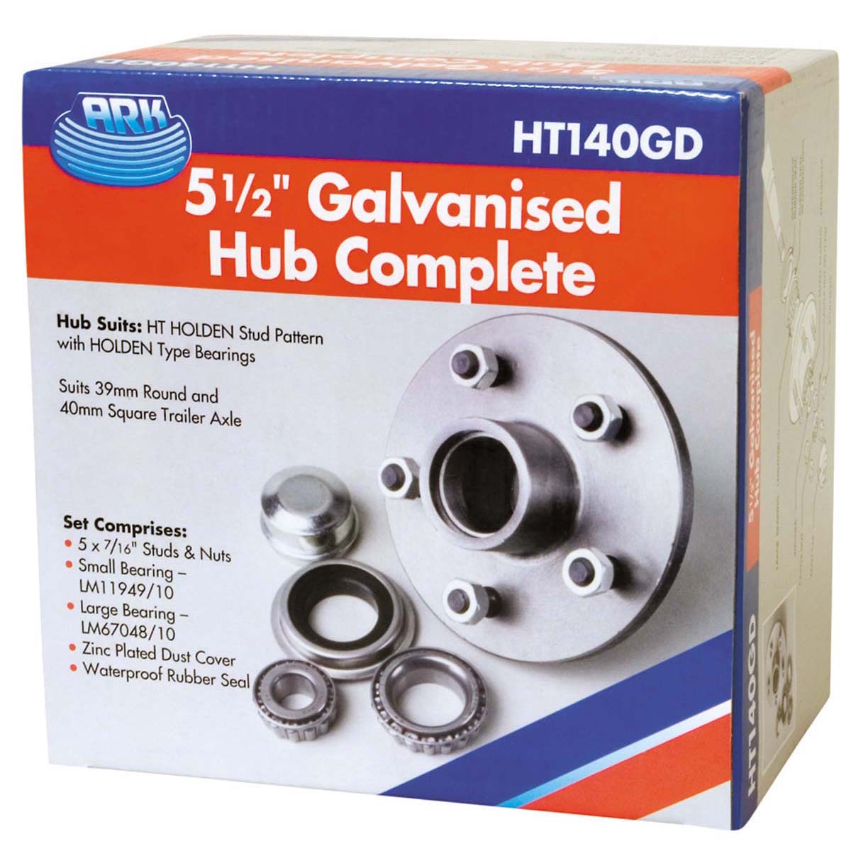 ARK Galvanised Hub to suit Holden HT 5.5in
