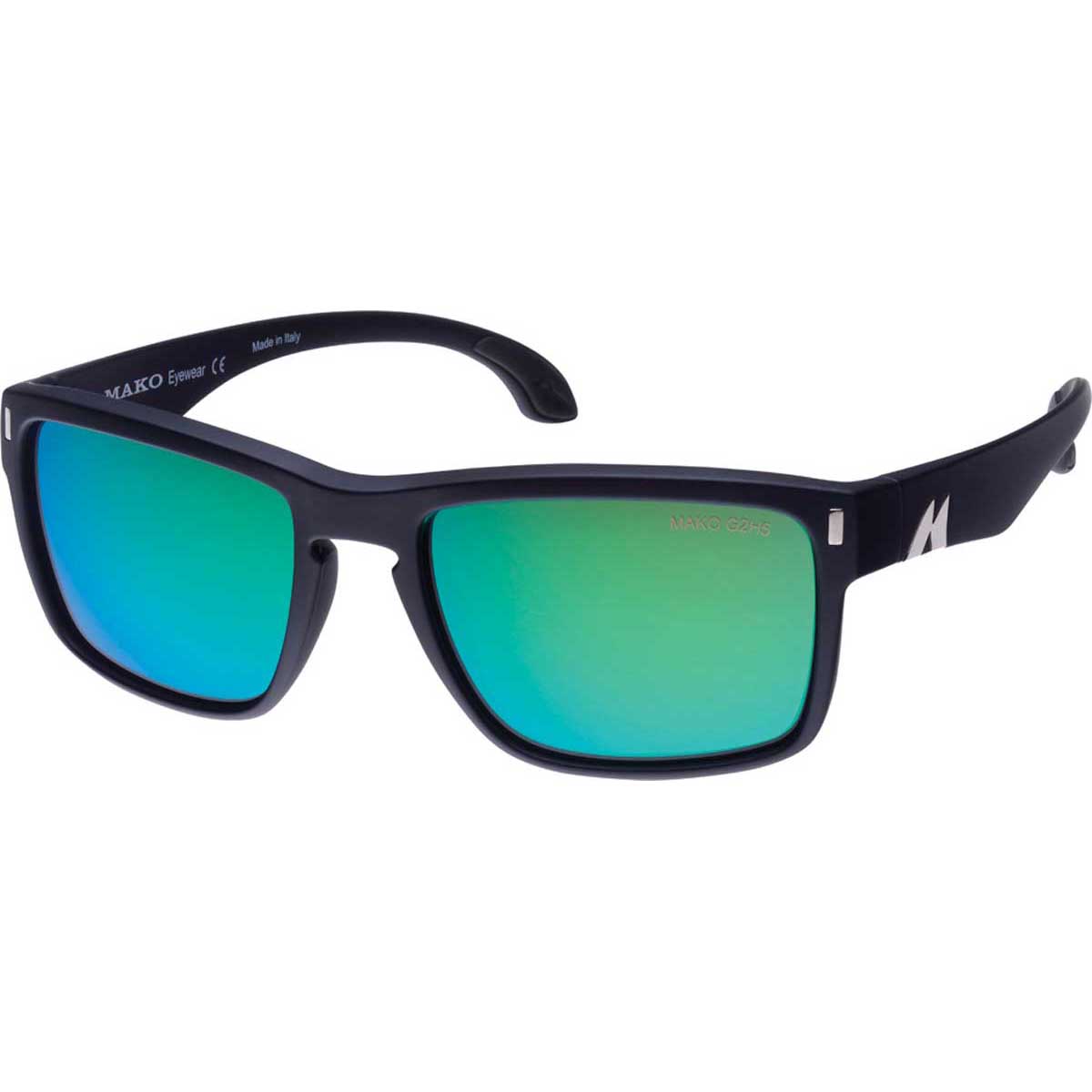 MAKO GT Polarised Men's Sunglasses Black with Green Lens
