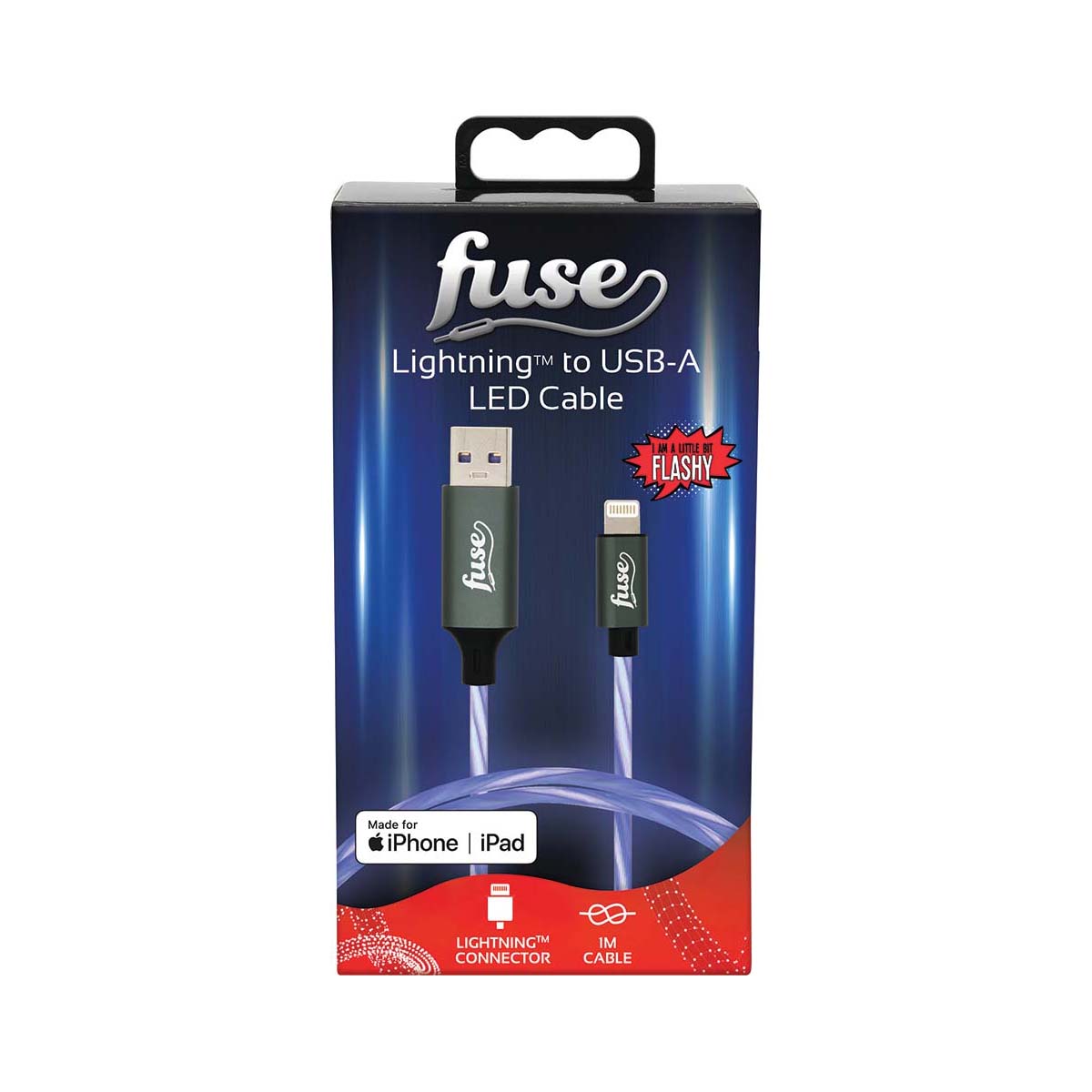 Fuse Power USB-A to Lightning LED Cable 1m