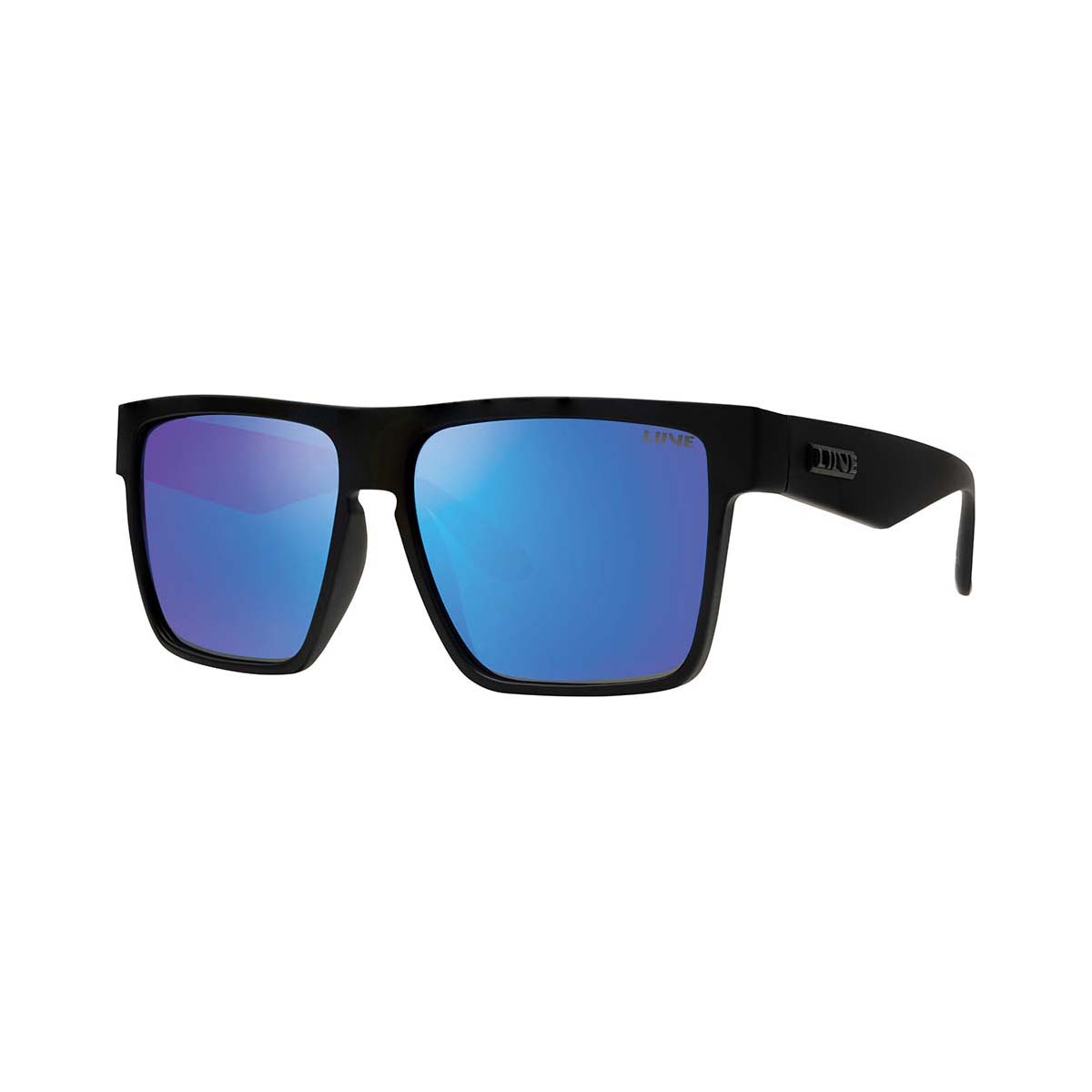 Liive Men's Matt Scholz Greed Mirror Polarised Float Sunglasses Matt Black with Blue Lens