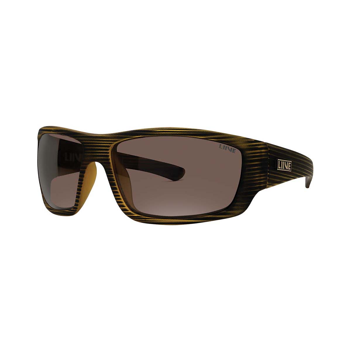 Liive Men's Matt Scholz Kuta Polarised Sunglasses Black Wood with Brown Lens