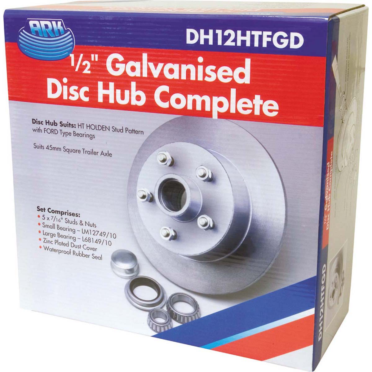 ARK Galvanised Disc Hub to suit Holden HT 0.5in