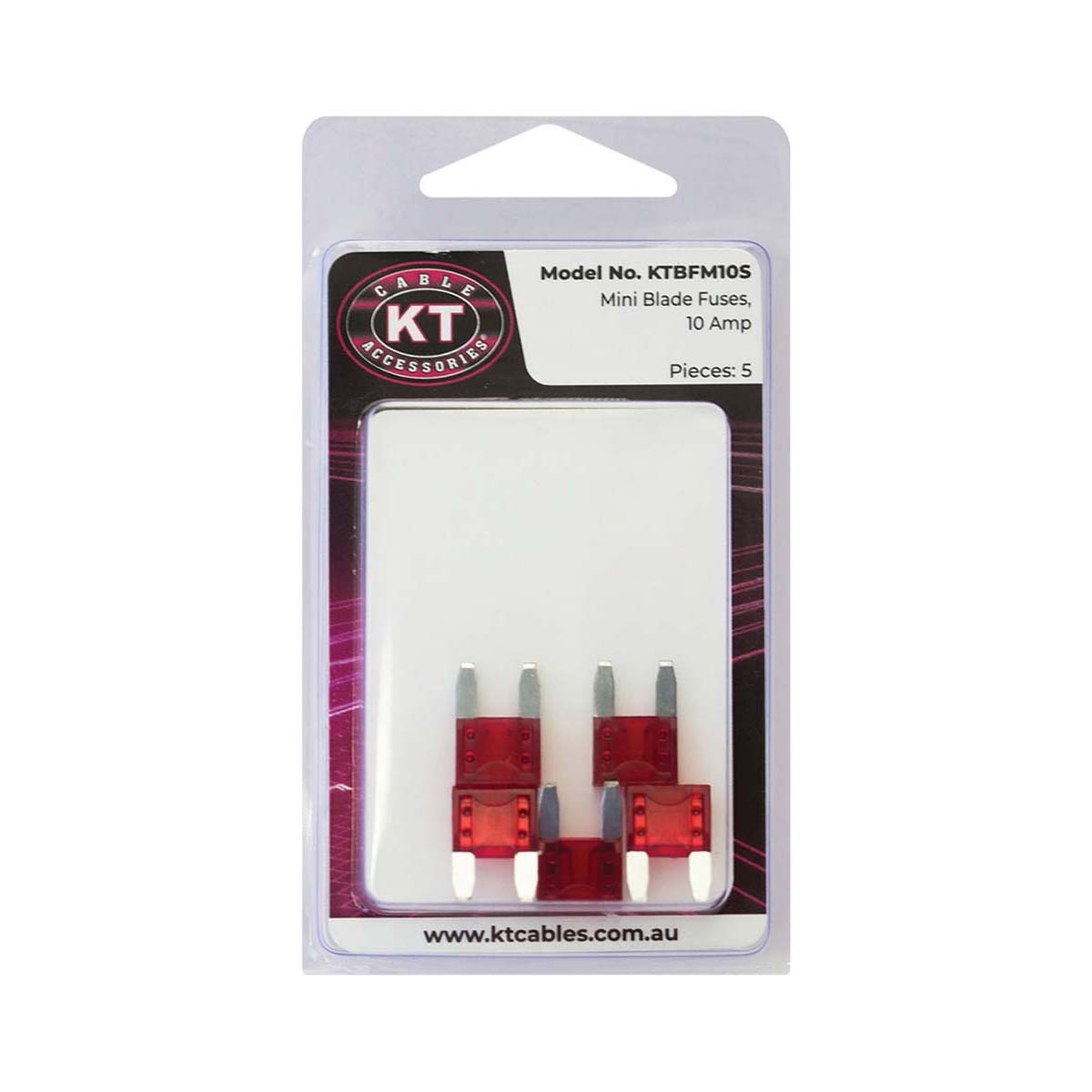 KT Cables Mini Blade Fuse 5 Pack 15amp
