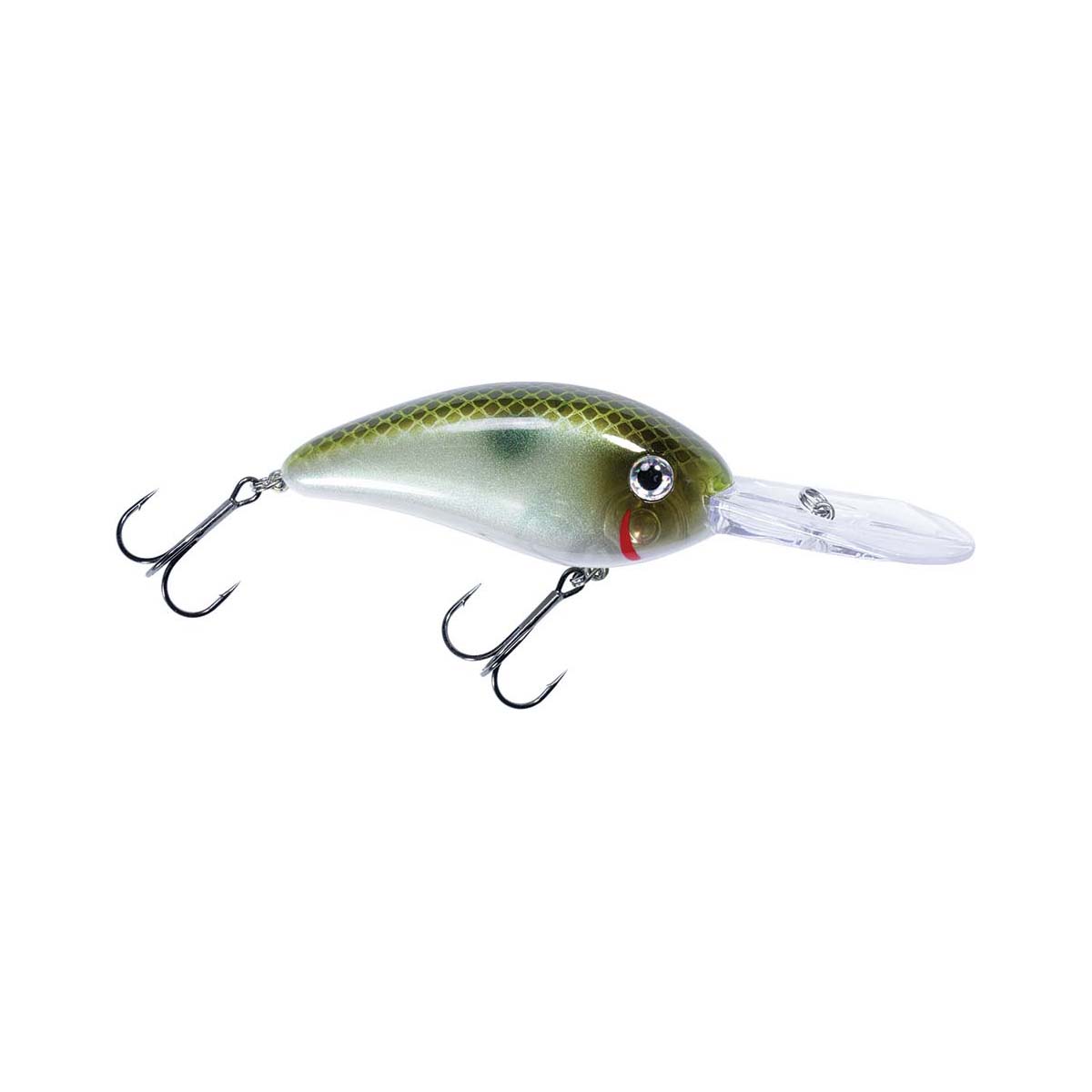 Bomber Fat Free Shad Hard Body Lure 75mm Green Pearl Shad