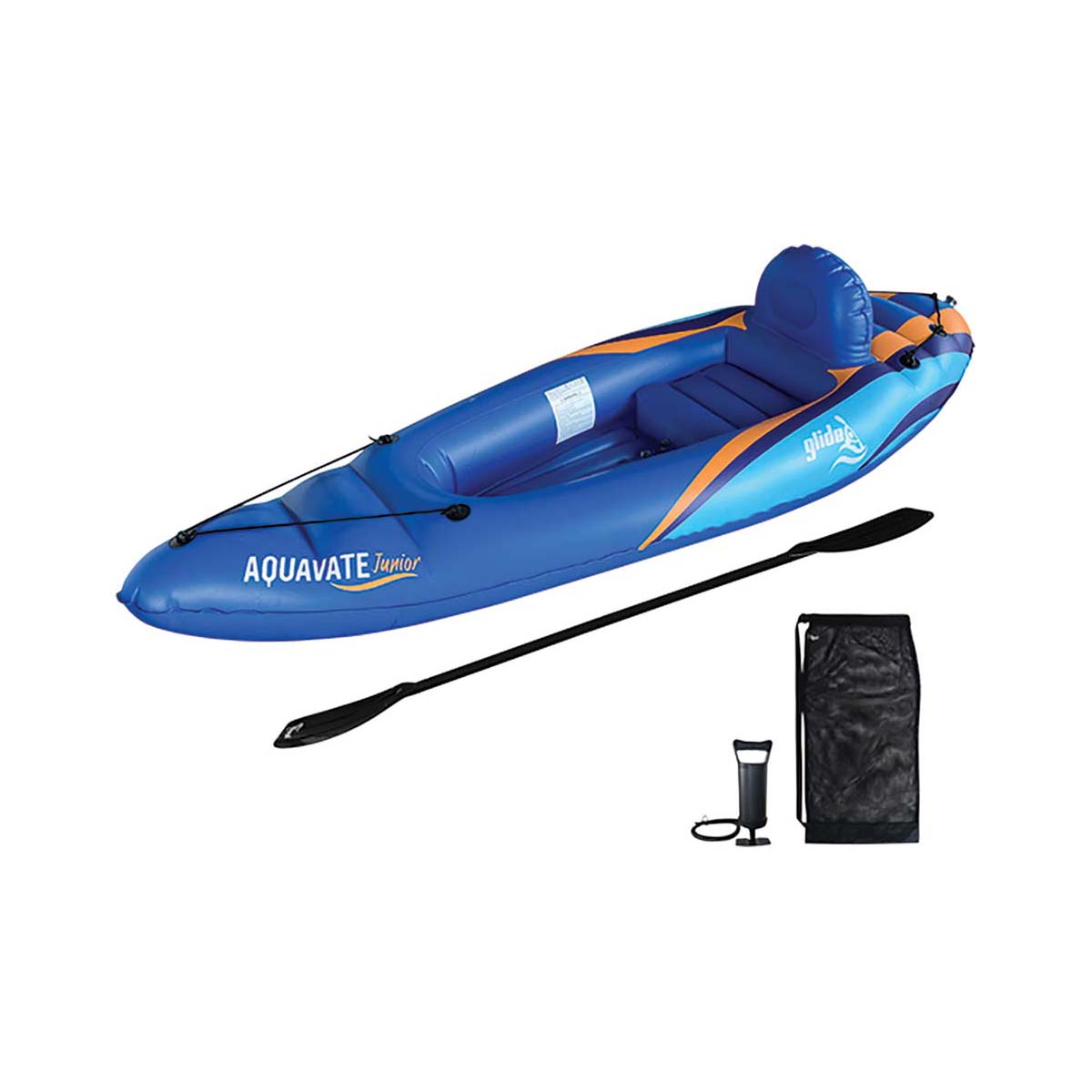 Glide Inflatable Kayak Aquavate Junior Dark Blue @ Club BCF