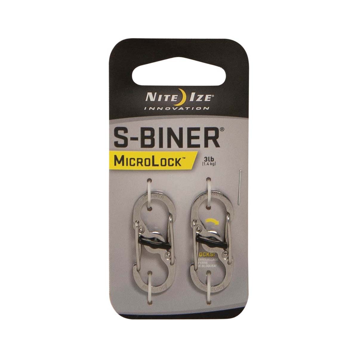 Nite Ize S Biner MicroLock 2 Pack Stainless