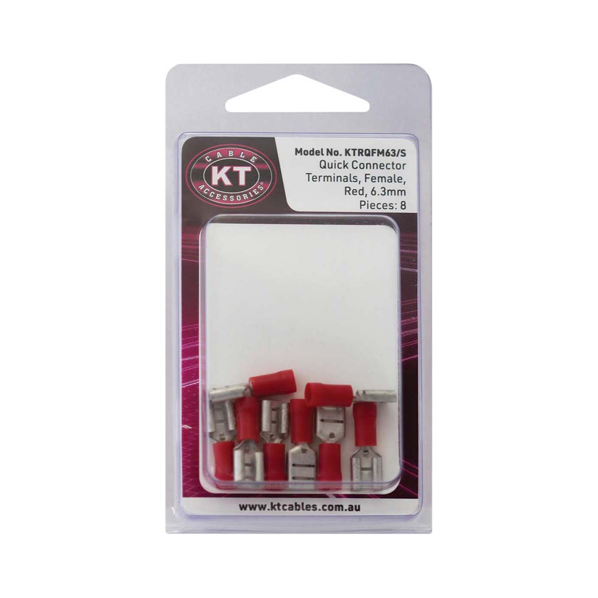 KT Cables Insulated Spade Terminal Red 2.5