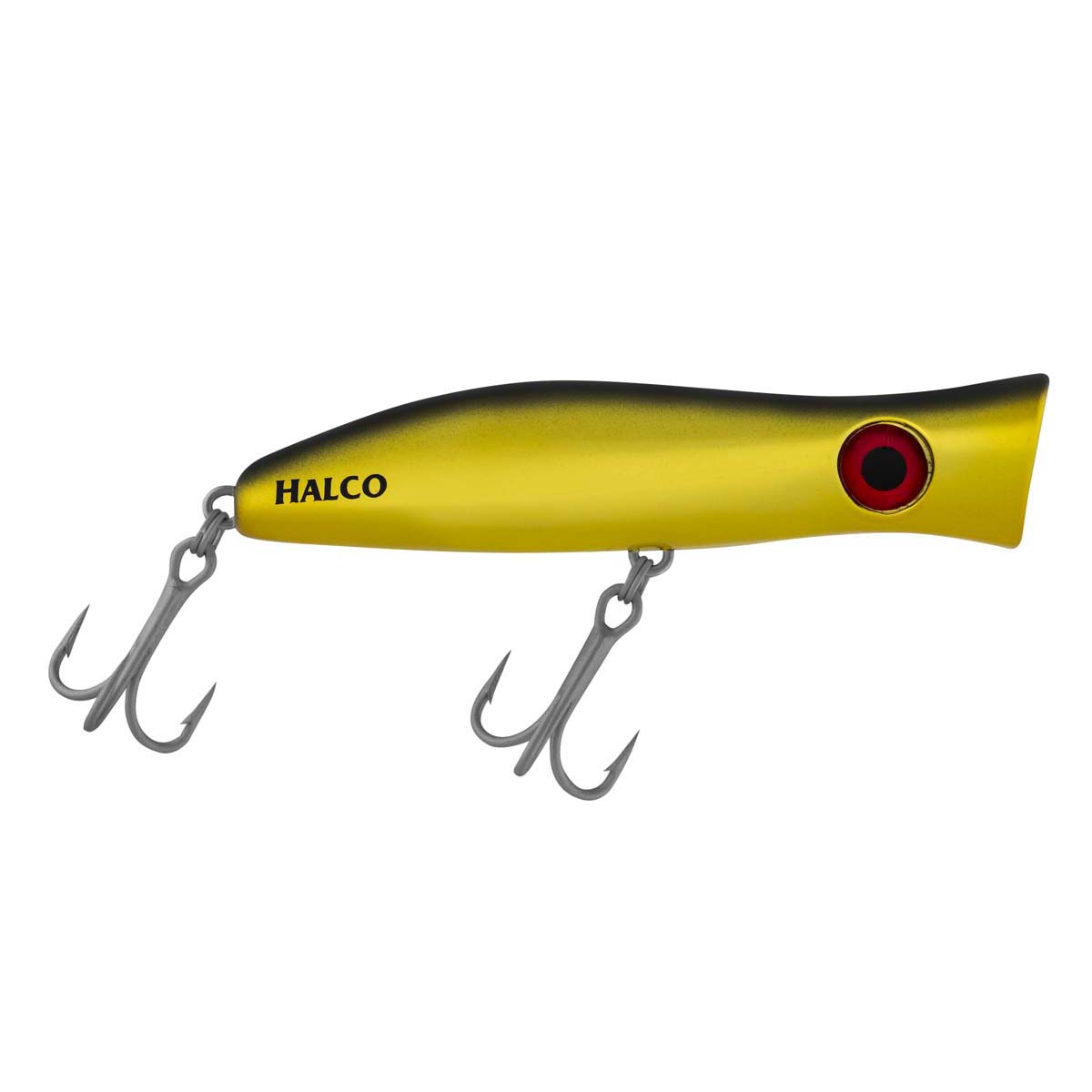 Halco Roosta Popper Surface Lure 105mm Chrome Gold Black