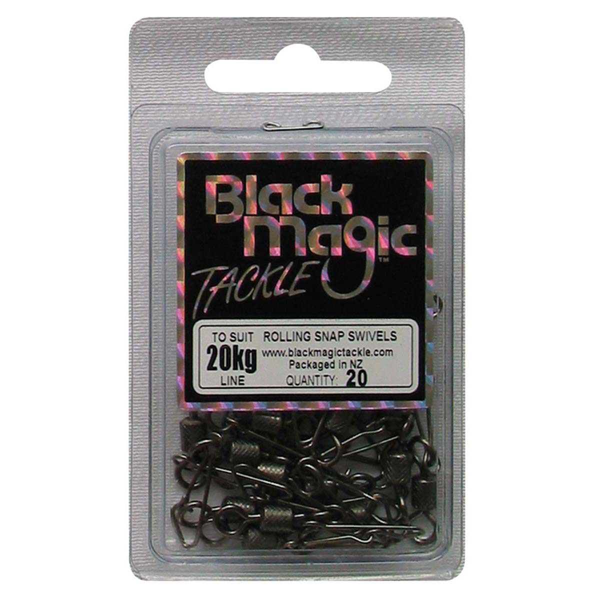 Black Magic Rolling Snap Swivel 20 Pack