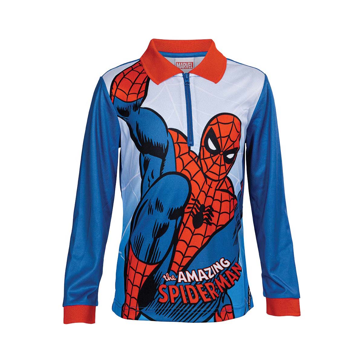 Spiderman Kids' Sublimated Polo Blue 4