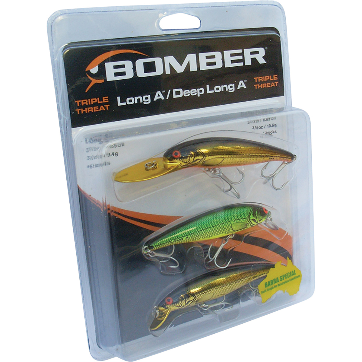 Bomber Barra Hard Body Lure Triple Pack 4