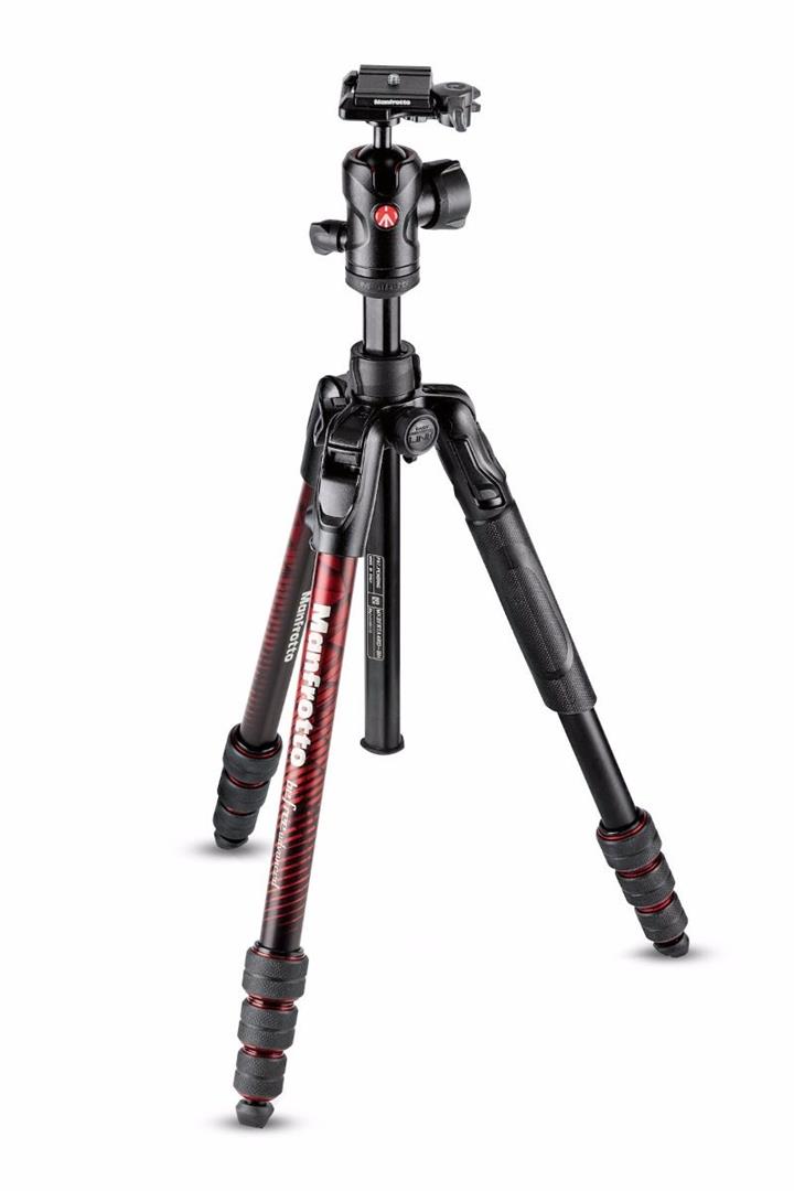 Manfrotto Befree Advanced Travel - Twist Lock RED Tripod includes 494 Ball Head & Bag