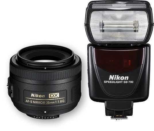 Nikon 35mm Portrait Kit inc./ AF-S DX 35mm f/1.8G Lens & SB-700 Flash Kit