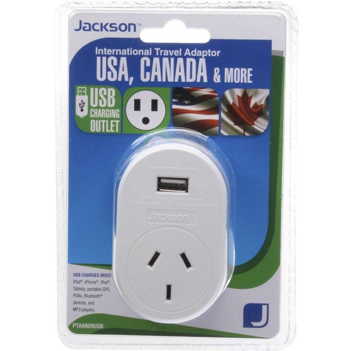 Jackson Outbound USB Travel Adaptor -USA