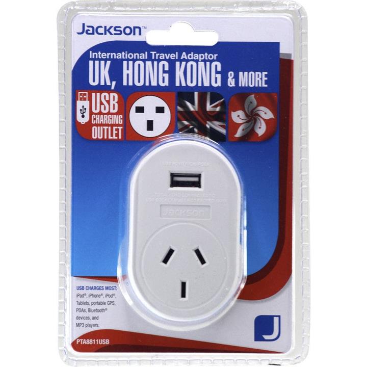 Jackson Outbound USB Travel Adaptor - UK