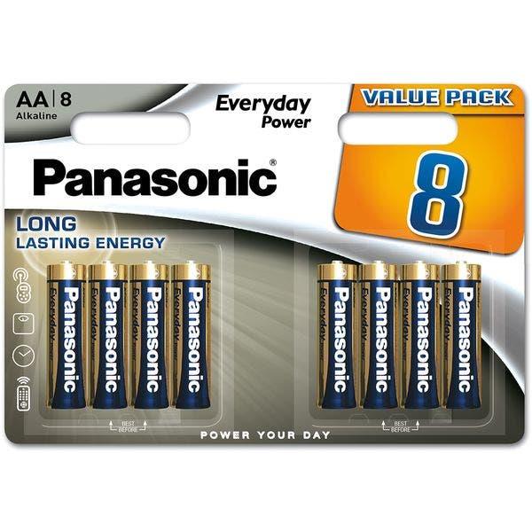 Panasonic AA 8 Pack Alkaline Battery
