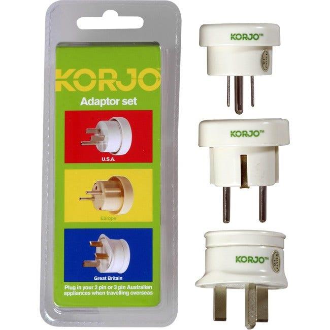 Korjo Adapter Set - Europe, Great Britain & USA