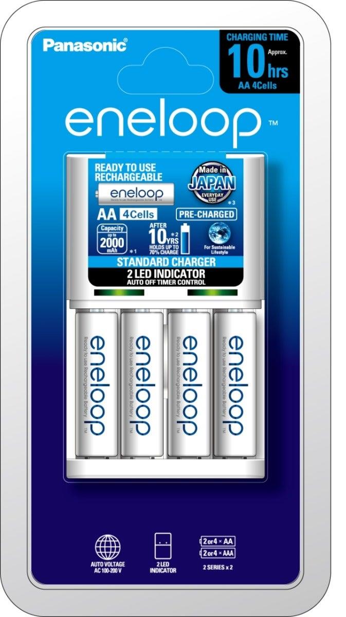 Panasonic Eneloop Standard Battery Charger includes 4 x AA Batteries