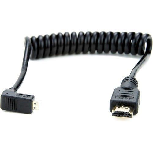 Atomos Right-Angle Micro to Full HDMI Coiled Cable (30cm-45cm)