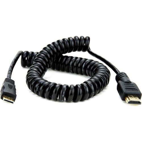 Atomos Mini-HDMI to Full HDMI Coiled Cable (30cm-45cm)