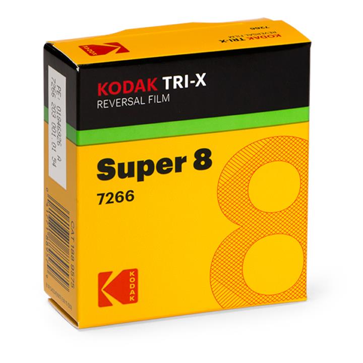 Kodak Tri-X Black & White Reversal Film #7266 - Super 8, 50-ft Roll
