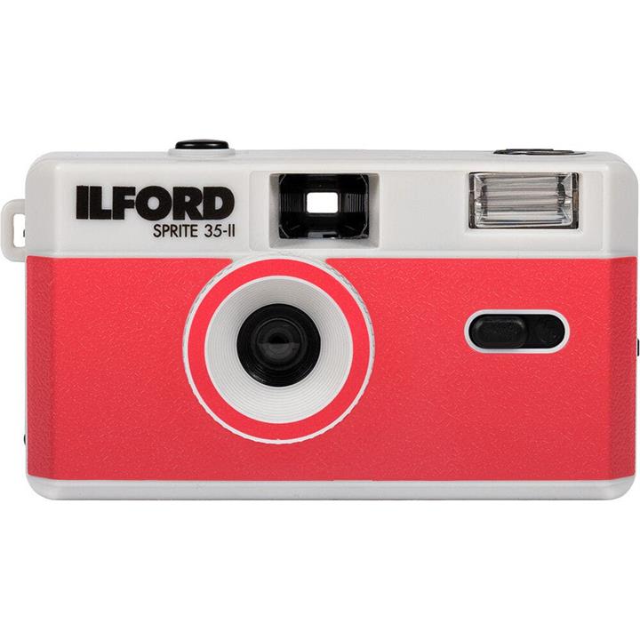 Ilford Sprite 35-II Reusable Camera - Silver & Red