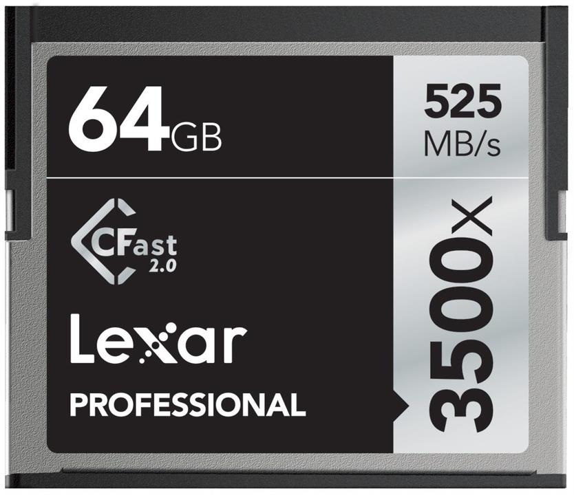 Lexar Professional 3500x CFast 2.0 64GB - 525MB/s Memory Card