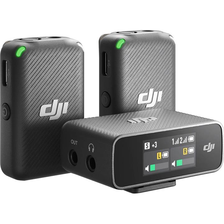 DJI Mic 2-Person Wireless Microphone System (2.4 GHz) for Camera & Smartphone