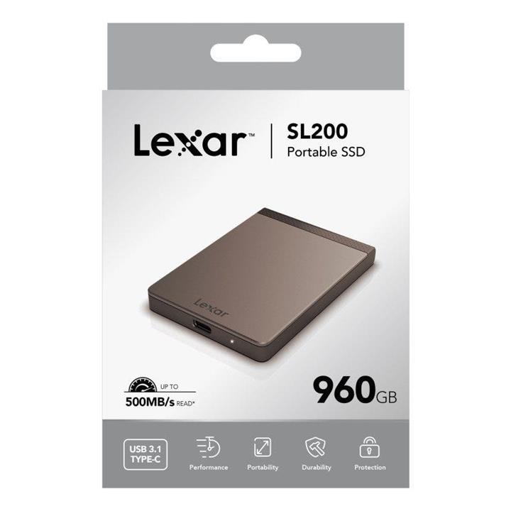 Lexar SL200 Portable Solid State Drive 960GB SSD up to 500MB/s read