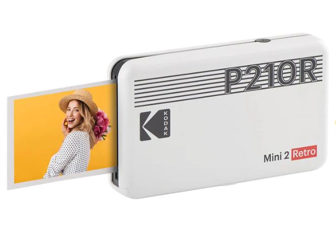 Kodak P210R Mini 2 Retro Portable Instant Photo Printer - White