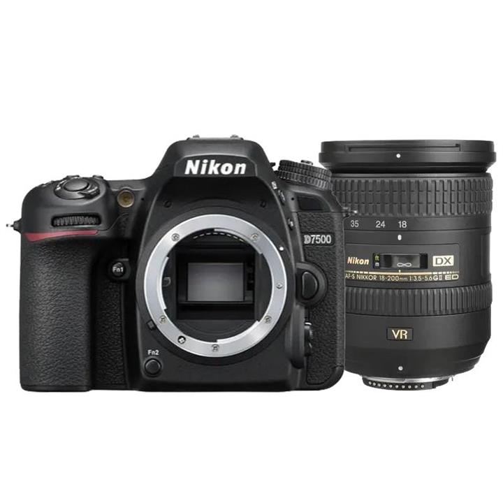 Nikon D7500 Body Black w/Nikon AF-S DX 18-200mm f/3.5-5.6 ED VR II Lens DSLR Camera