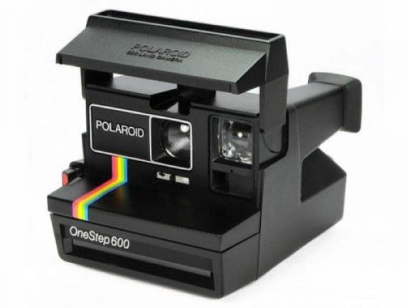 Polaroid 600 Type 80's Style One Step Flash - Black Refurbished Vintage Camera